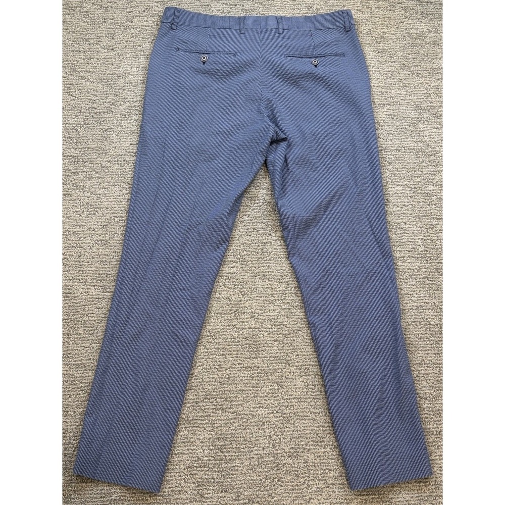 Paisley & Gray Pants Men's 32x32 Skinny Fit Blue Cotton Blend Chino - Picture 4 of 7